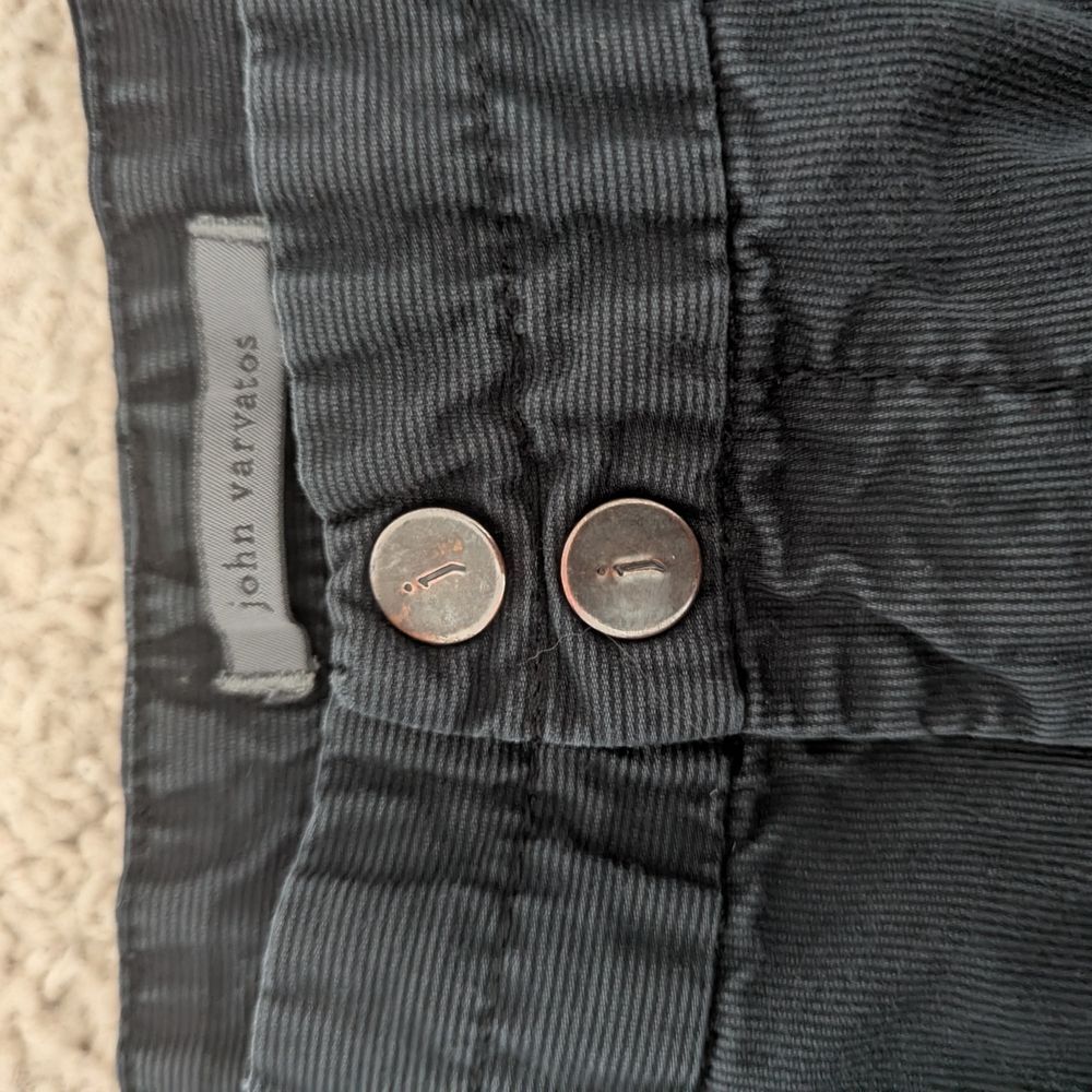 John Varvatos Black Corduroy Pants Wide leg - Picture 6 of 8